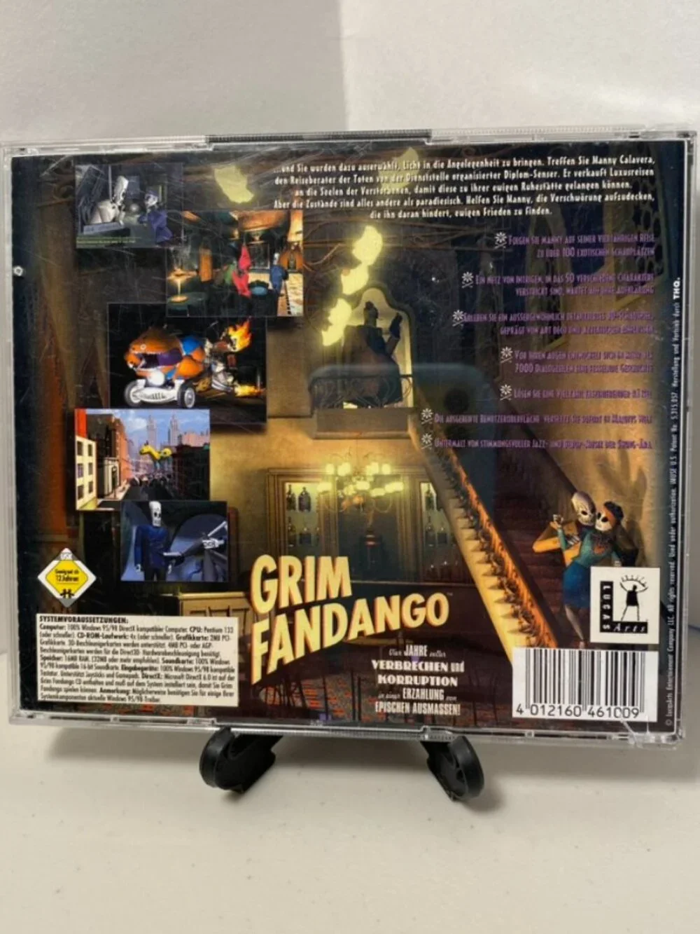 Grim Fandango 2 Disc Set (PC CD-ROM, 1997, LucasArts) German/Deutsch Version